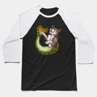 Purrmaid: Chocolate Tabby Baseball T-Shirt